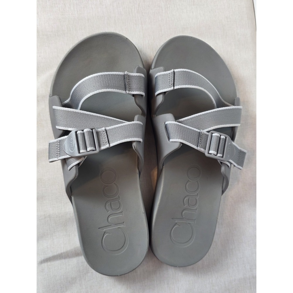 Chaco Chillos Slides Mens Size 12 Gray Sandals Strappy Slip On